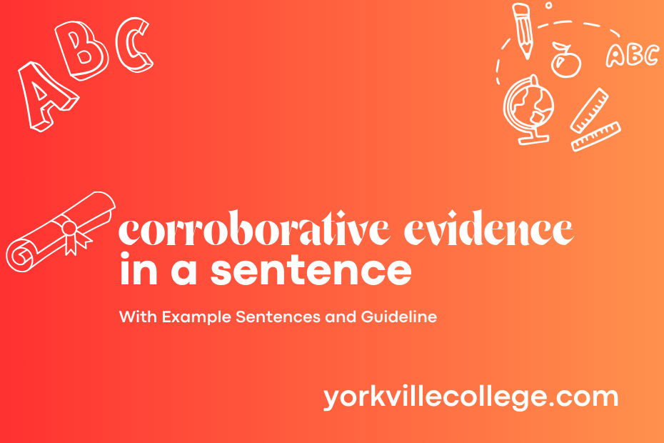 corroborative evidence in a sentence