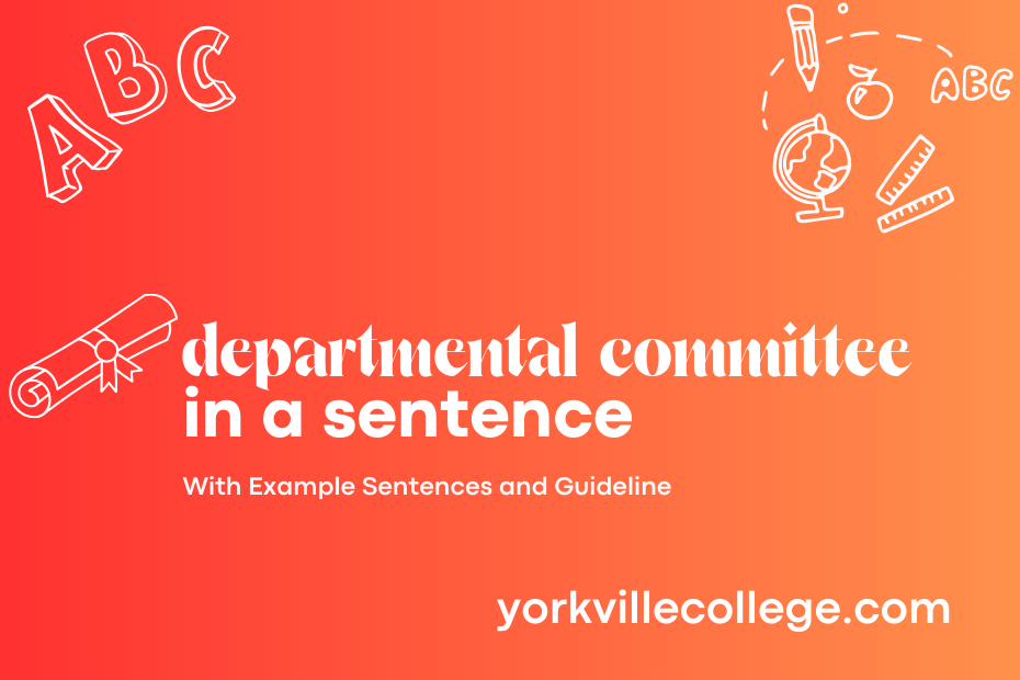 departmental committee in a sentence