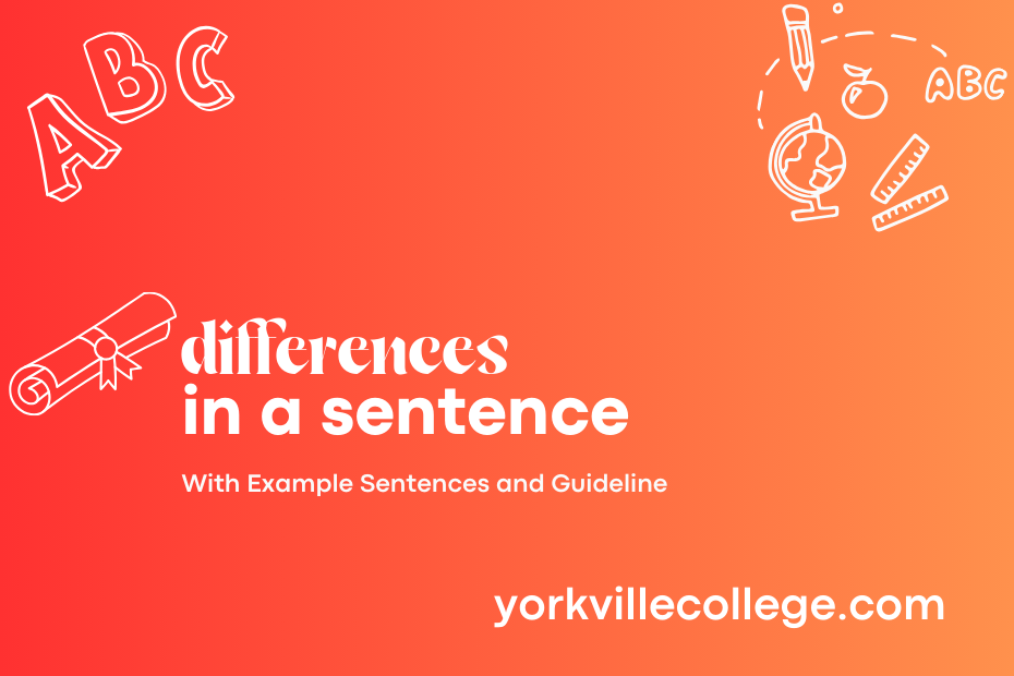 differences in a sentence