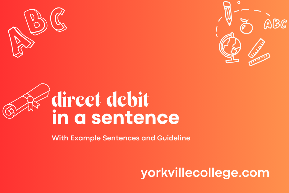 direct debit in a sentence