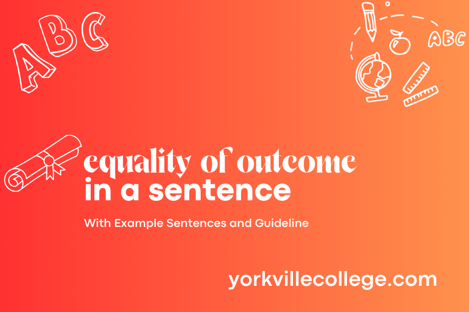 equality of outcome in a sentence