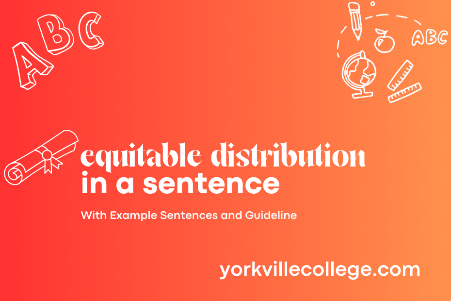 equitable distribution in a sentence