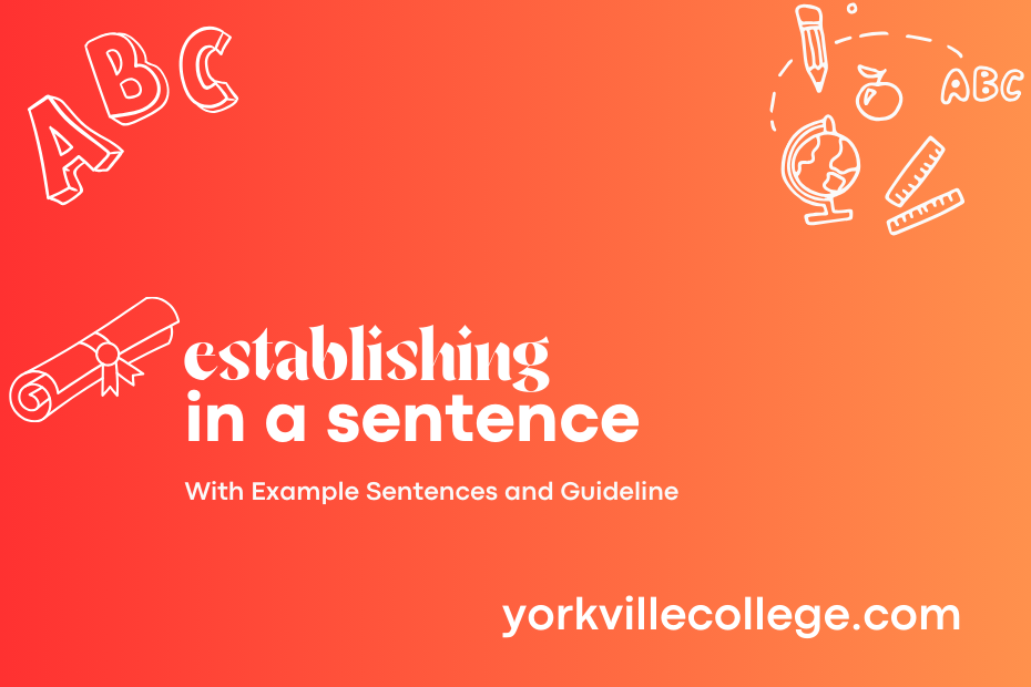 establishing in a sentence