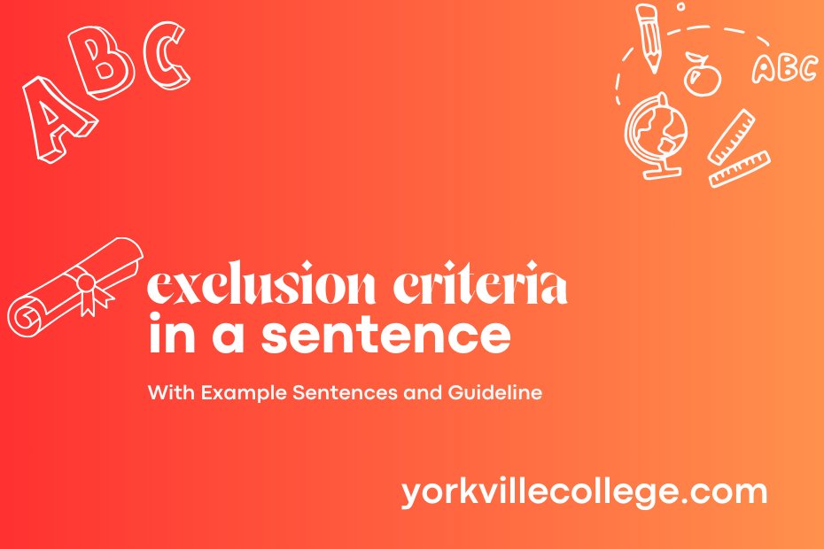 exclusion criteria in a sentence