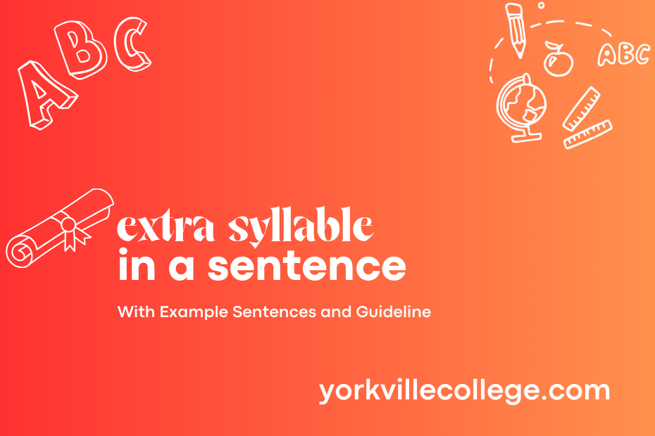 extra syllable in a sentence