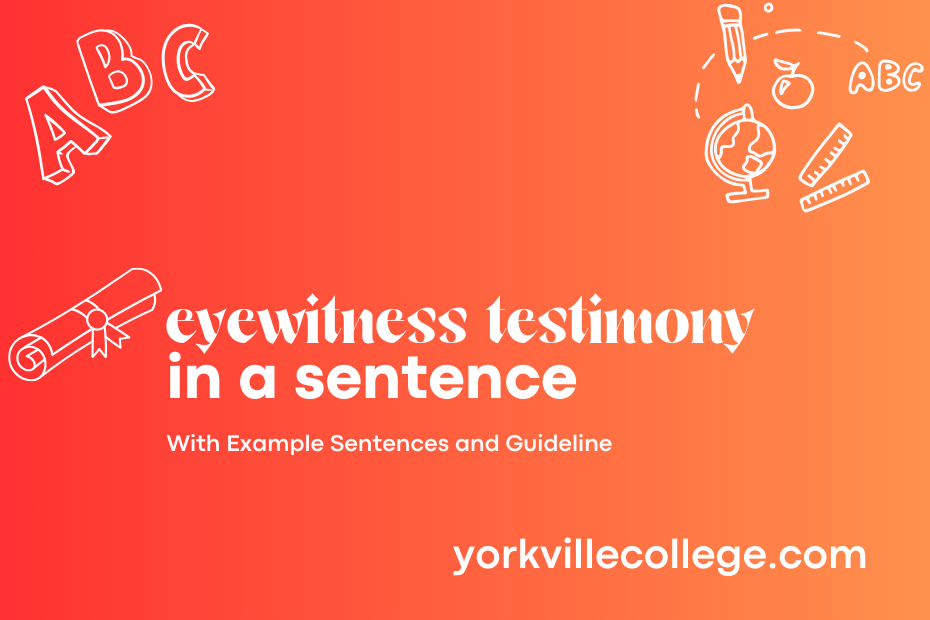 eyewitness testimony in a sentence