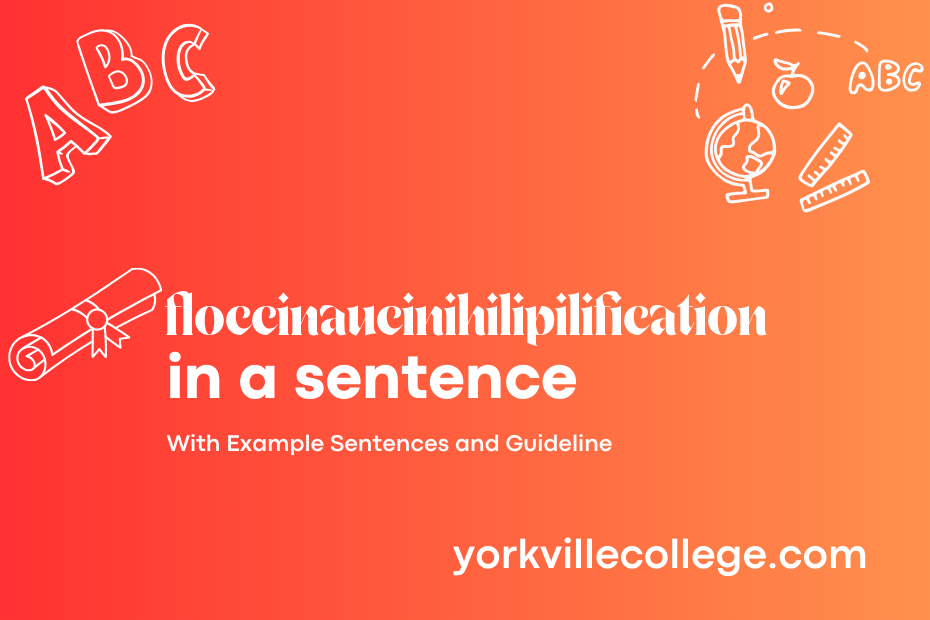 floccinaucinihilipilification in a sentence