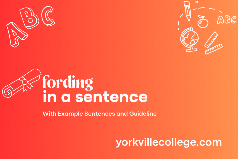 fording in a sentence