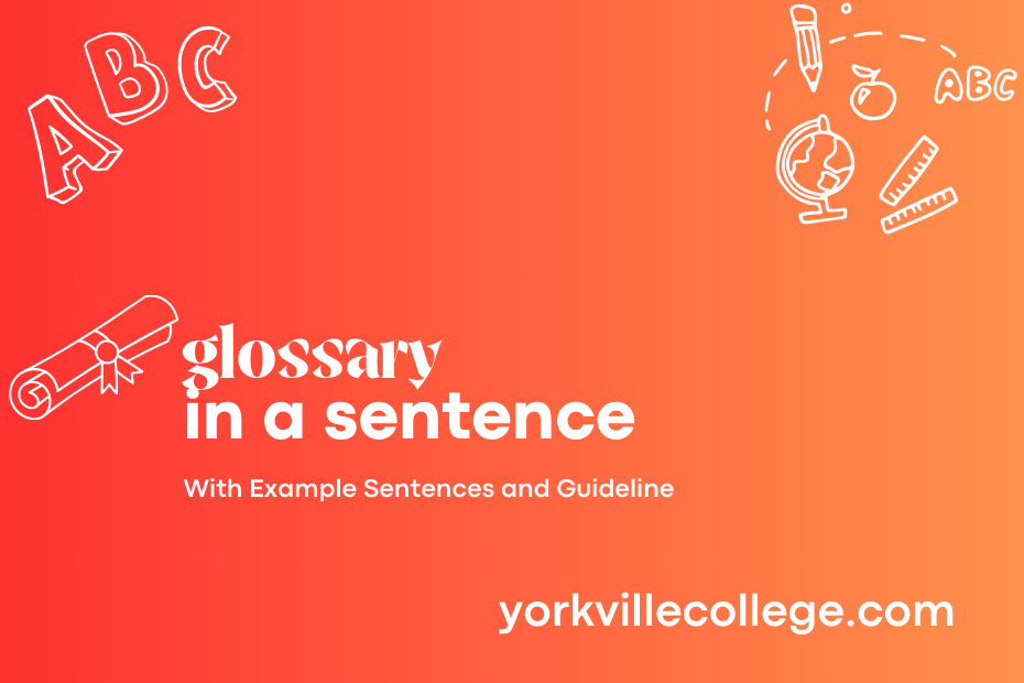 glossary in a sentence