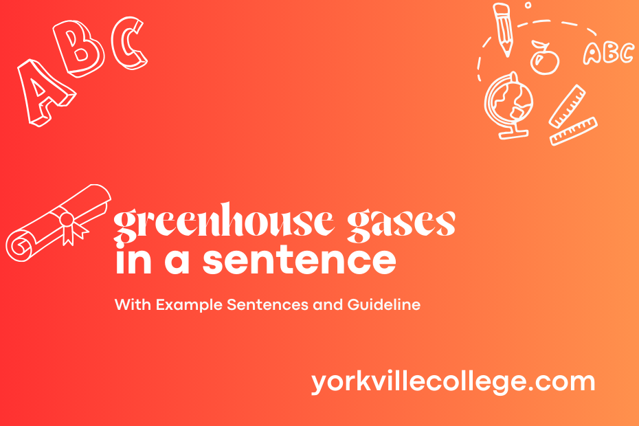 greenhouse gases in a sentence