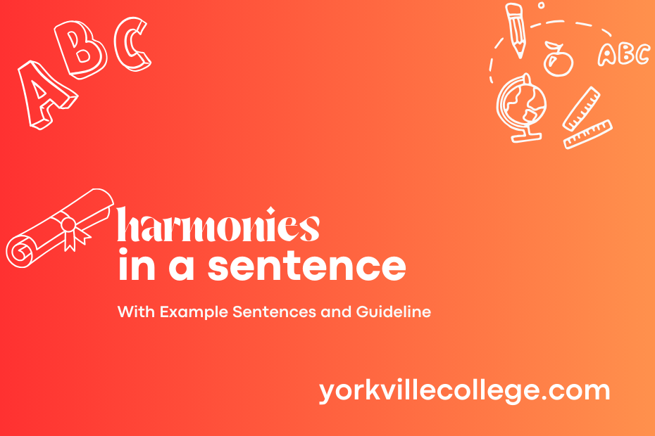 harmonies in a sentence