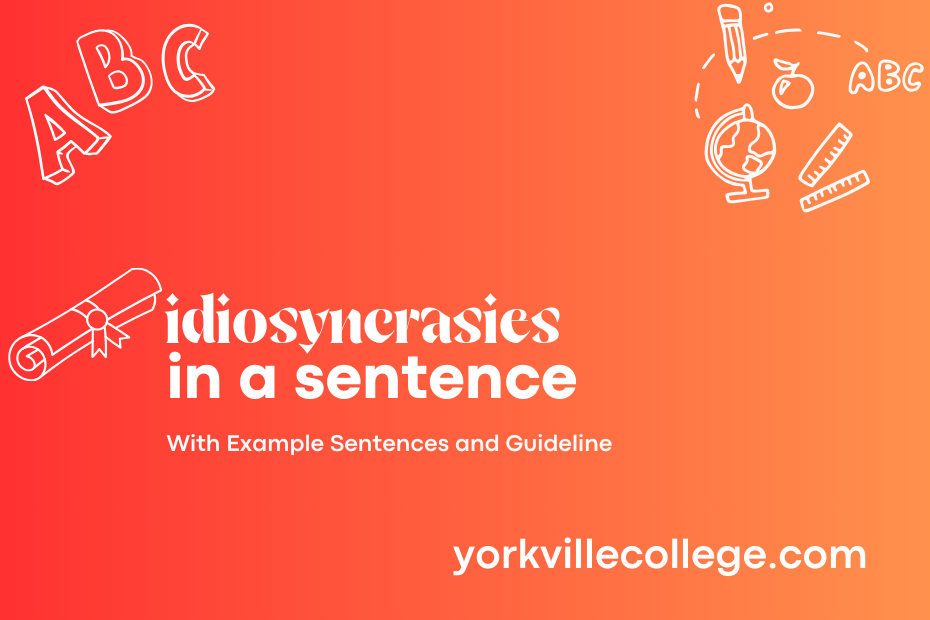 idiosyncrasies in a sentence