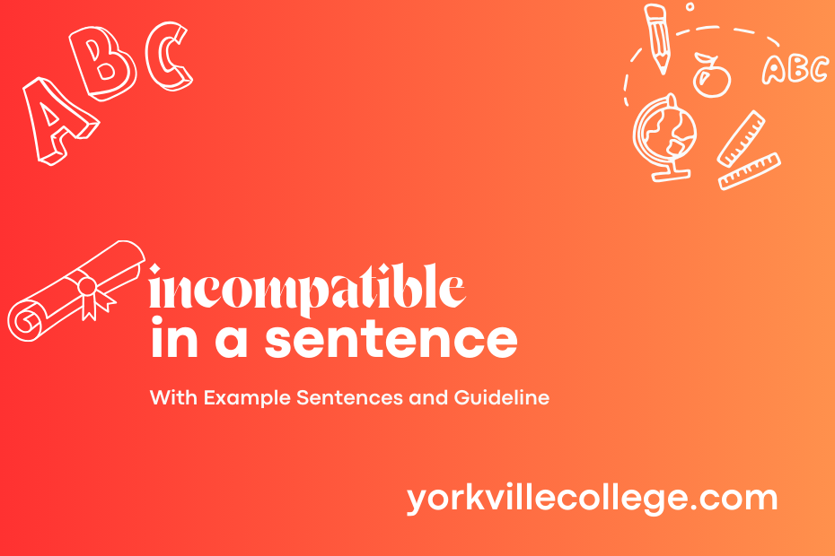 incompatible in a sentence