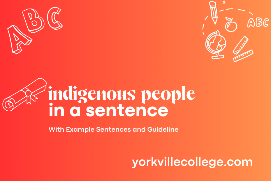 indigenous people in a sentence
