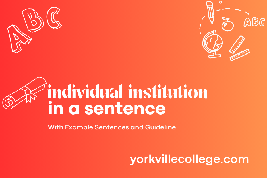 individual institution in a sentence