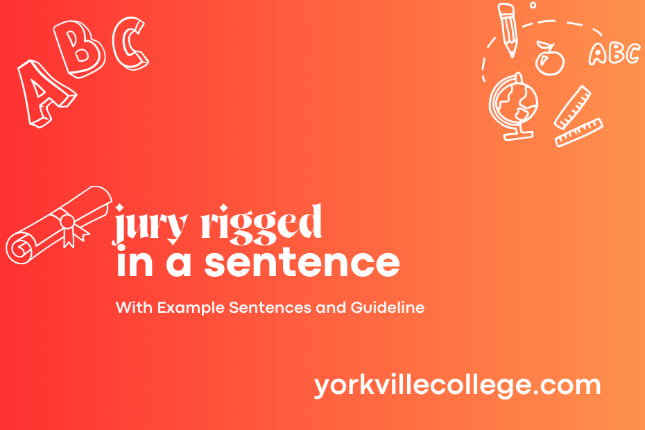 jury rigged in a sentence