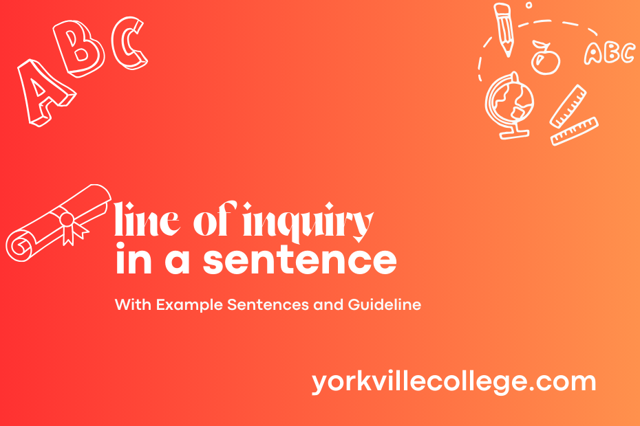 line of inquiry in a sentence