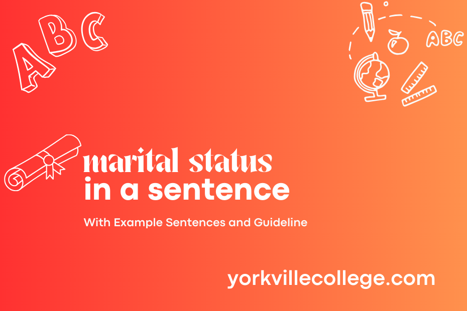 marital status in a sentence