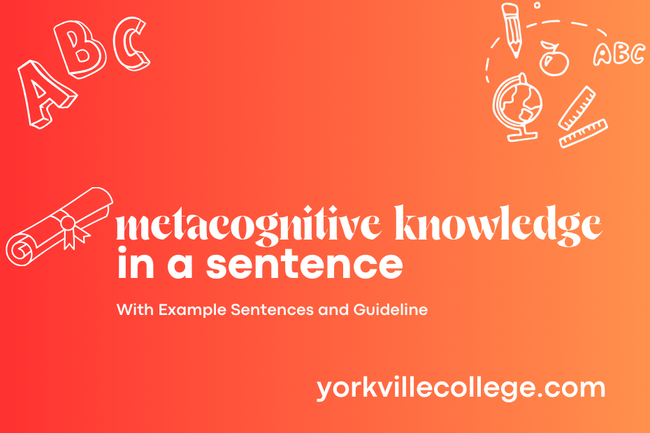 metacognitive knowledge in a sentence