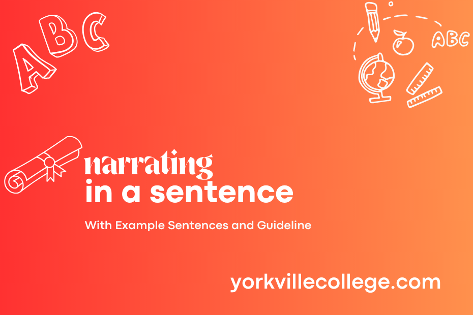 narrating in a sentence