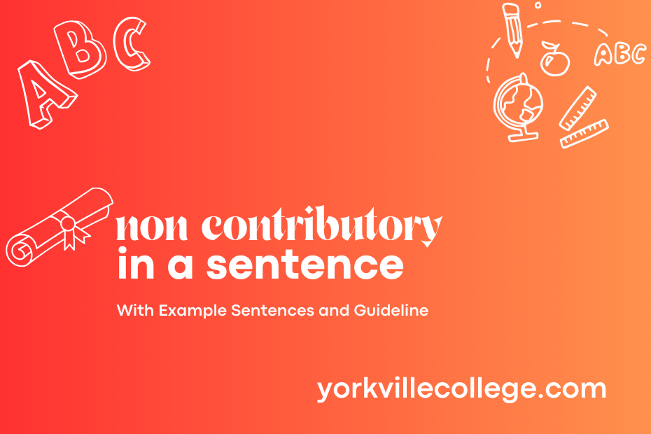 non contributory in a sentence