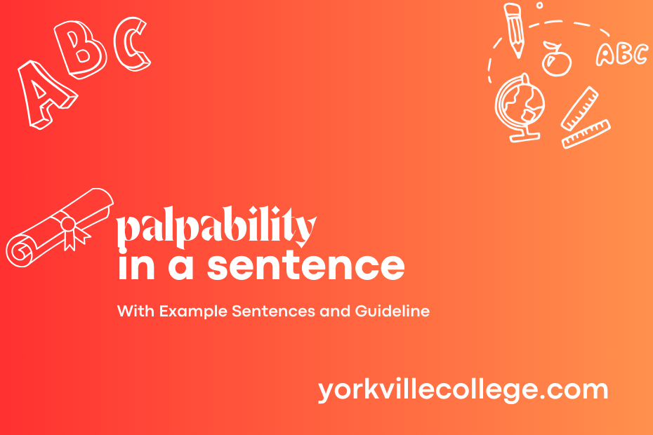 palpability in a sentence