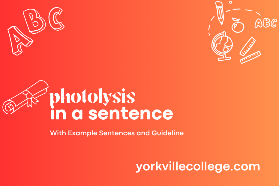 photolysis in a sentence