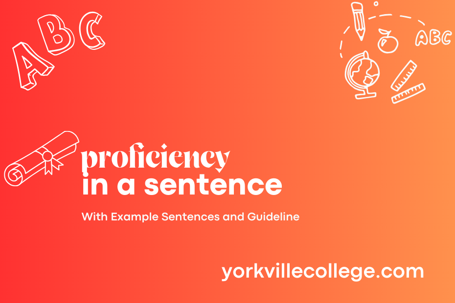 proficiency in a sentence