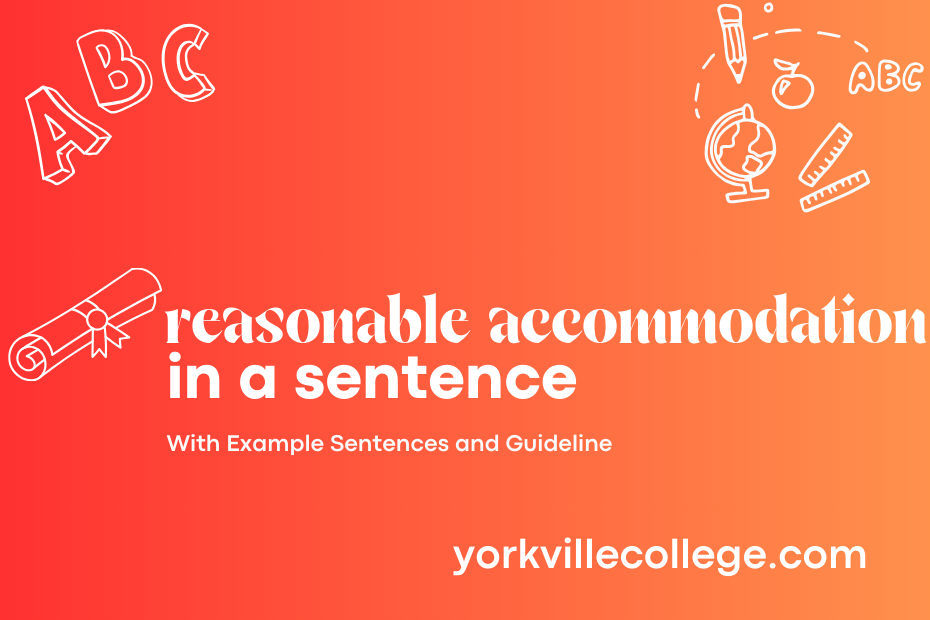 reasonable accommodation in a sentence