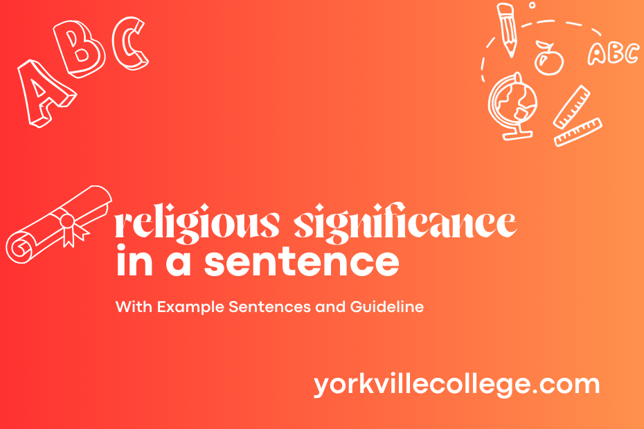 religious significance in a sentence