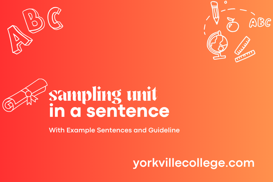 sampling unit in a sentence