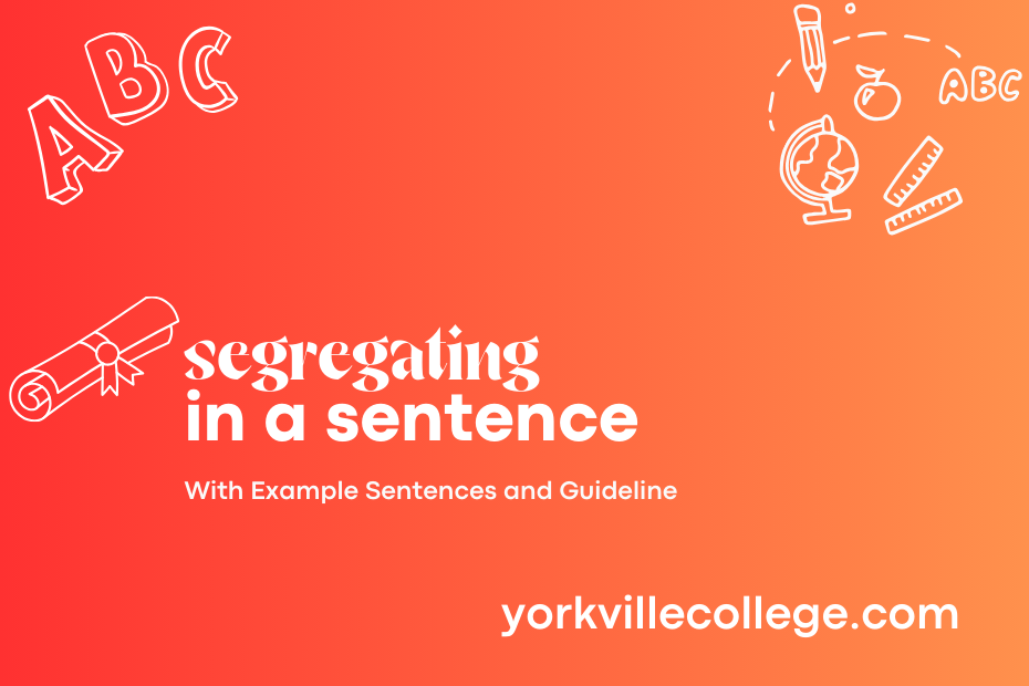 segregating in a sentence