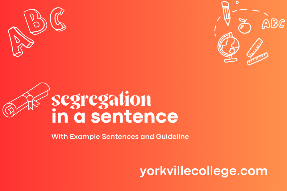 segregation in a sentence