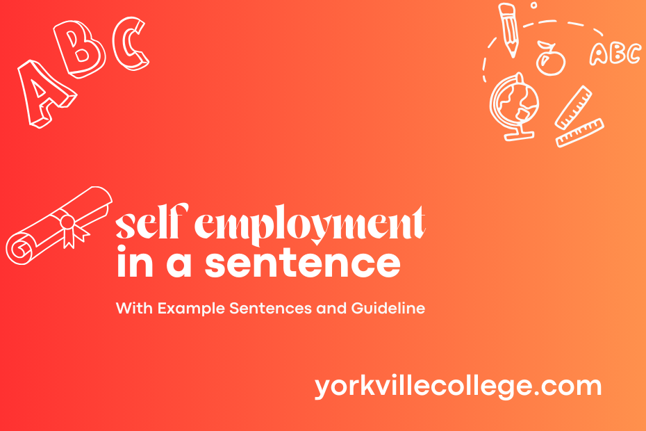 self employment in a sentence