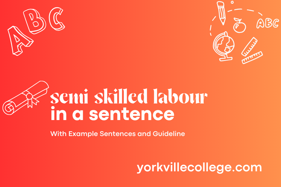 semi skilled labour in a sentence