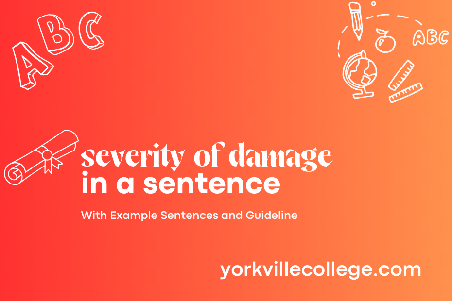 severity of damage in a sentence