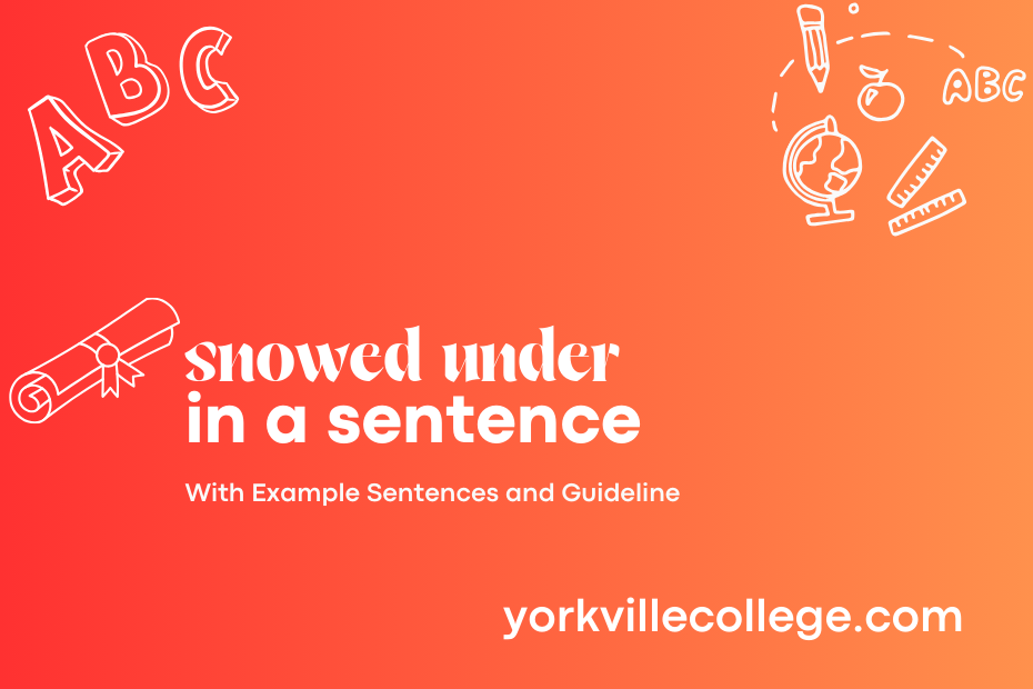 snowed under in a sentence