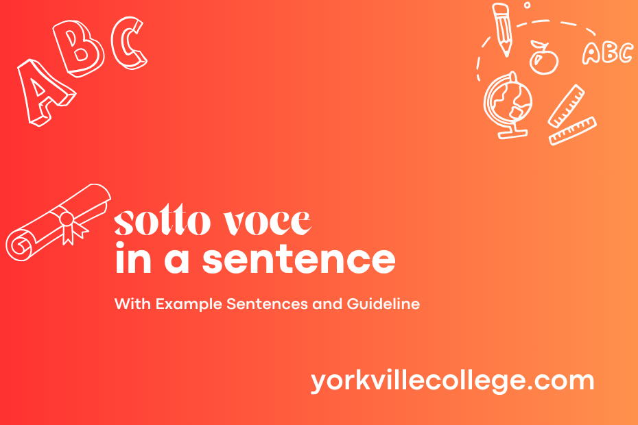 sotto voce in a sentence