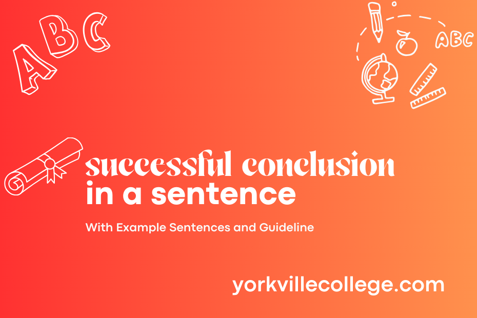 successful conclusion in a sentence