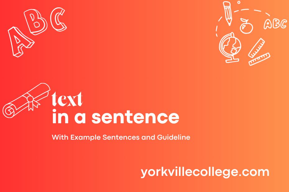 text in a sentence
