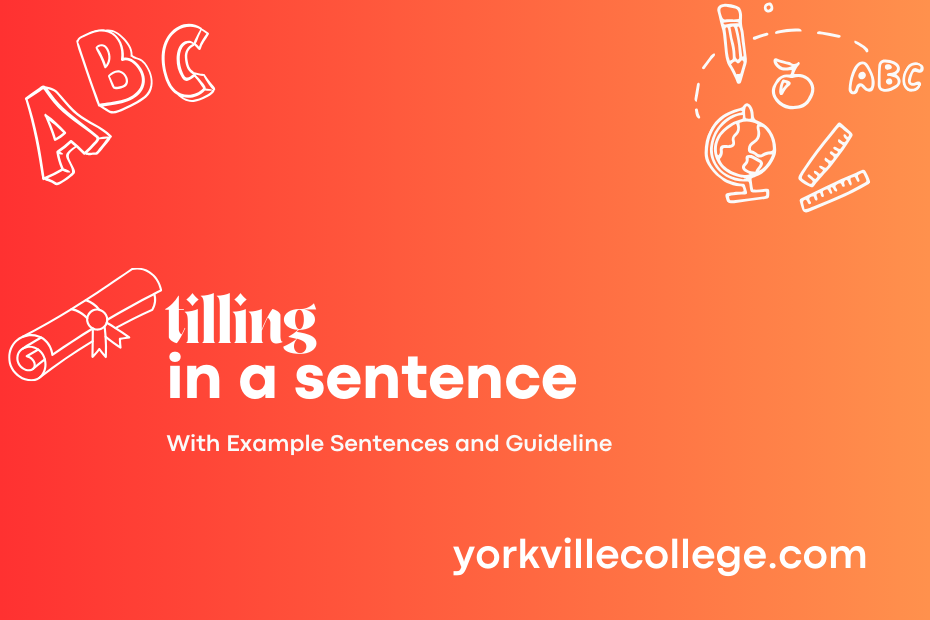 tilling in a sentence