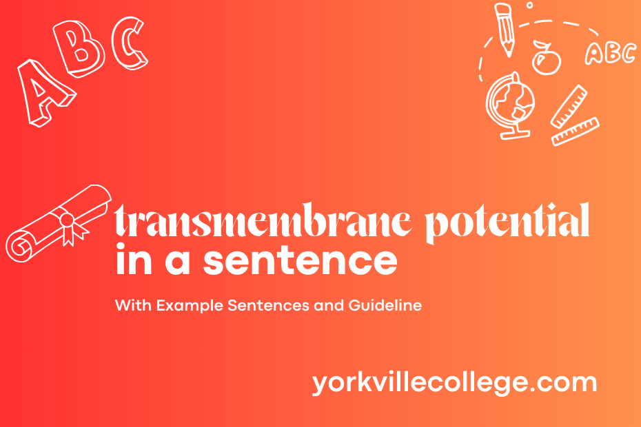 transmembrane potential in a sentence