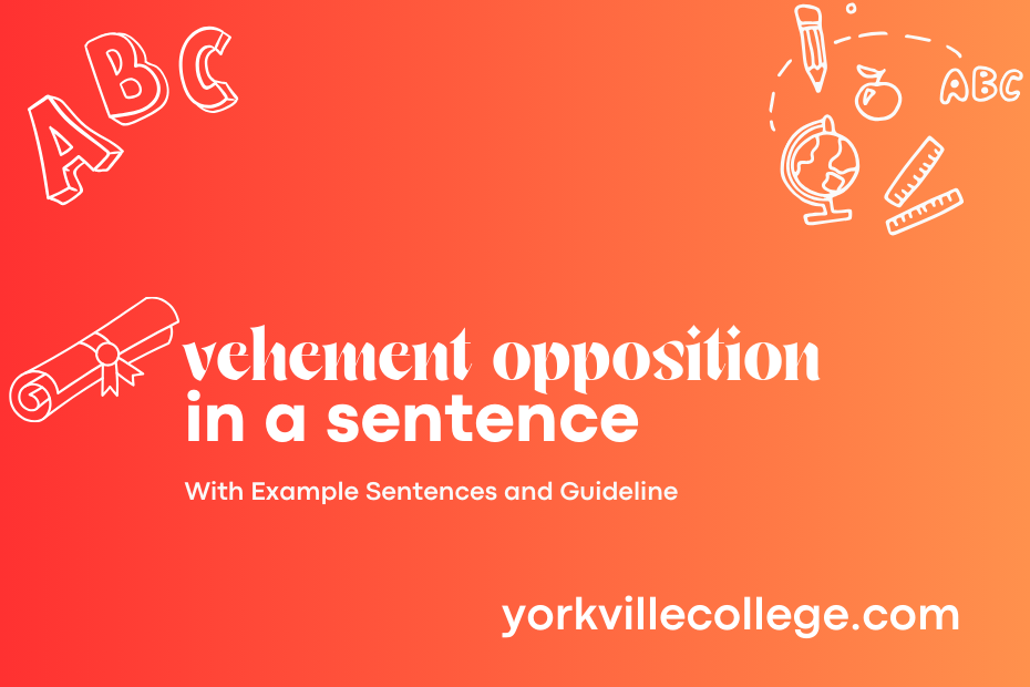 vehement opposition in a sentence