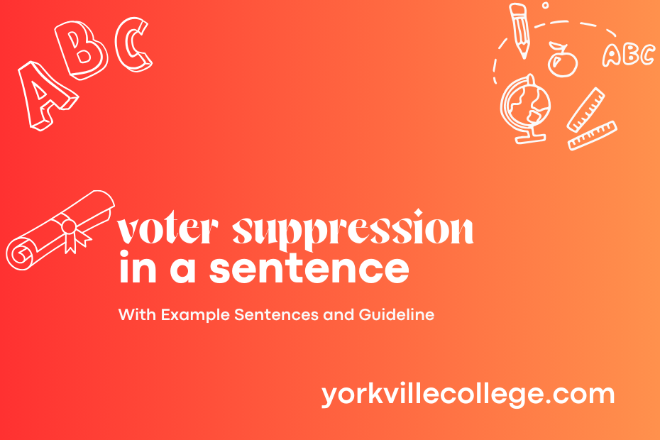 voter suppression in a sentence