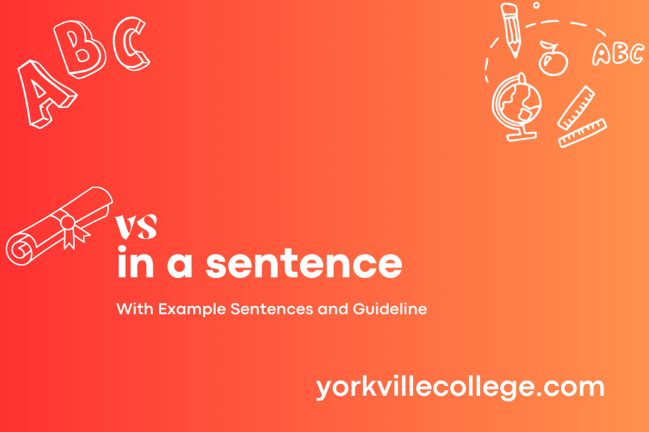 vs in a sentence