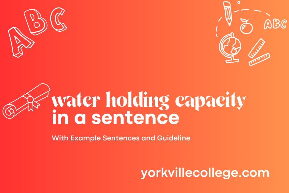 water holding capacity in a sentence